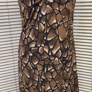 Chico's Giraffe Animal Print Long Sleeveless Dress Size 0
